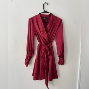 VICI Breezy Burgundy Wrap Dress
